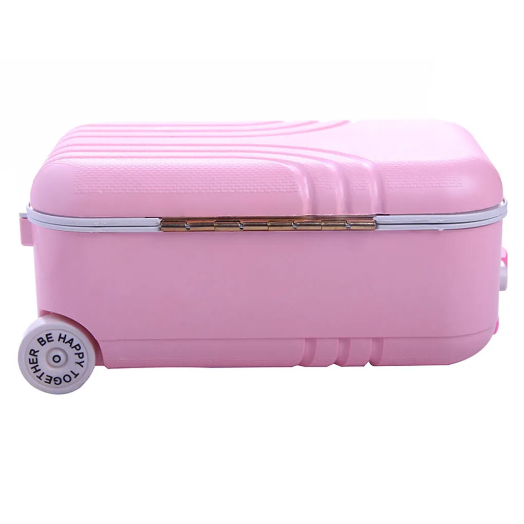 Новые модные поворотные колеса для путешествий розовая искусственная кукла