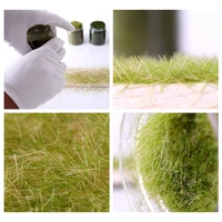 static grass 8mm turf miniature flock nylon lawn powder diy model making for ho n building landscape scene model railway layout