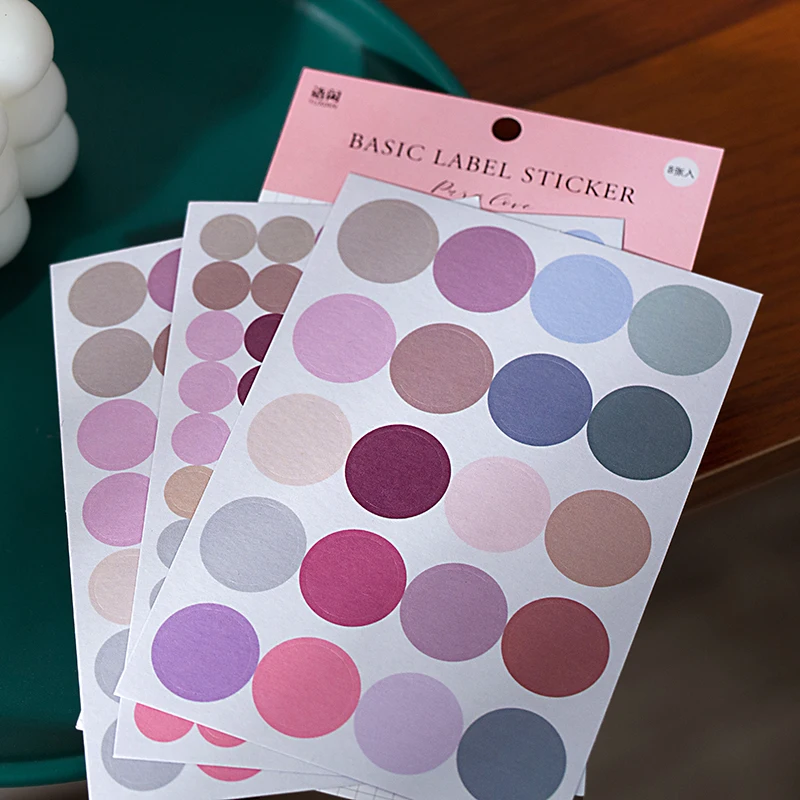 8 листов серия Bard цветные буквы цифры точка наклейки из бумаги васи скрапбукинг