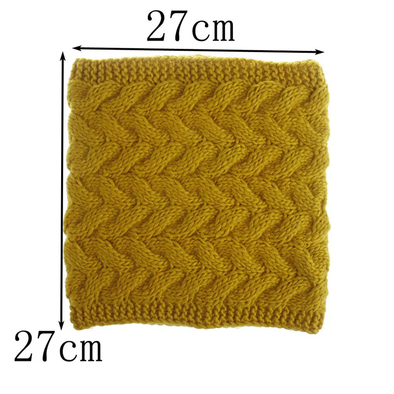 Зимний теплый шерстяной шарф-труба для женщин 2019 модный однотонный женский