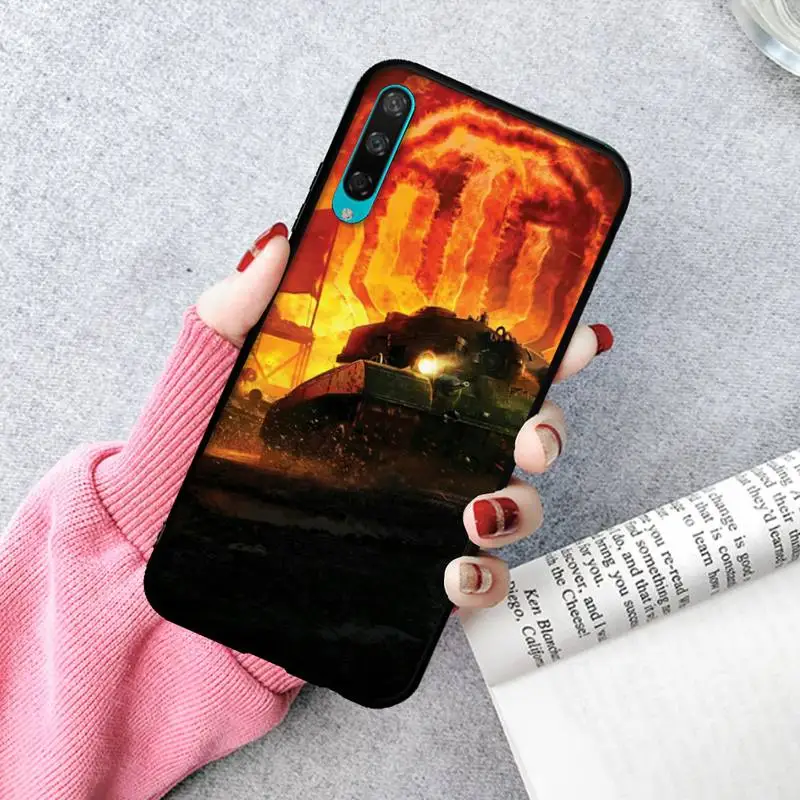 

ZFGHSHYQ Black Soft Silicone World Of Tanks Phone Case For Huawei P20 30 40 Pro Mate30 40 Pro Nova 7pro 7se Honor10 V9 10
