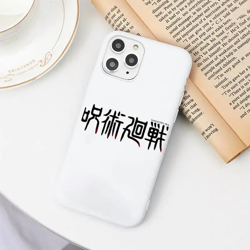 

Jujutsu Kaisen Phone Case White Candy Color for iPhone 11 12 mini pro XS MAX 8 7 6 6S Plus X SE 2020 XR