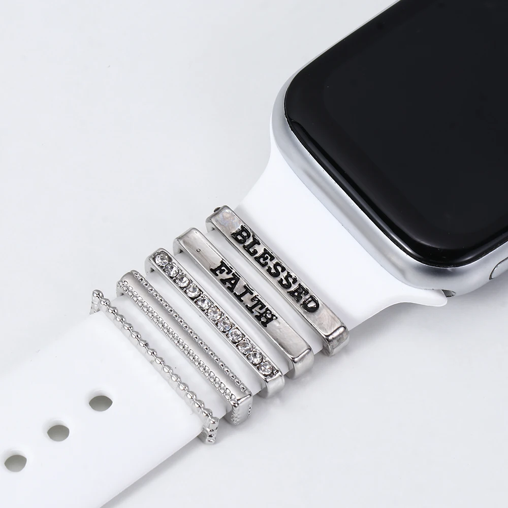 Металлические подвески декоративное кольцо для Apple Watch ремешок с алмазным