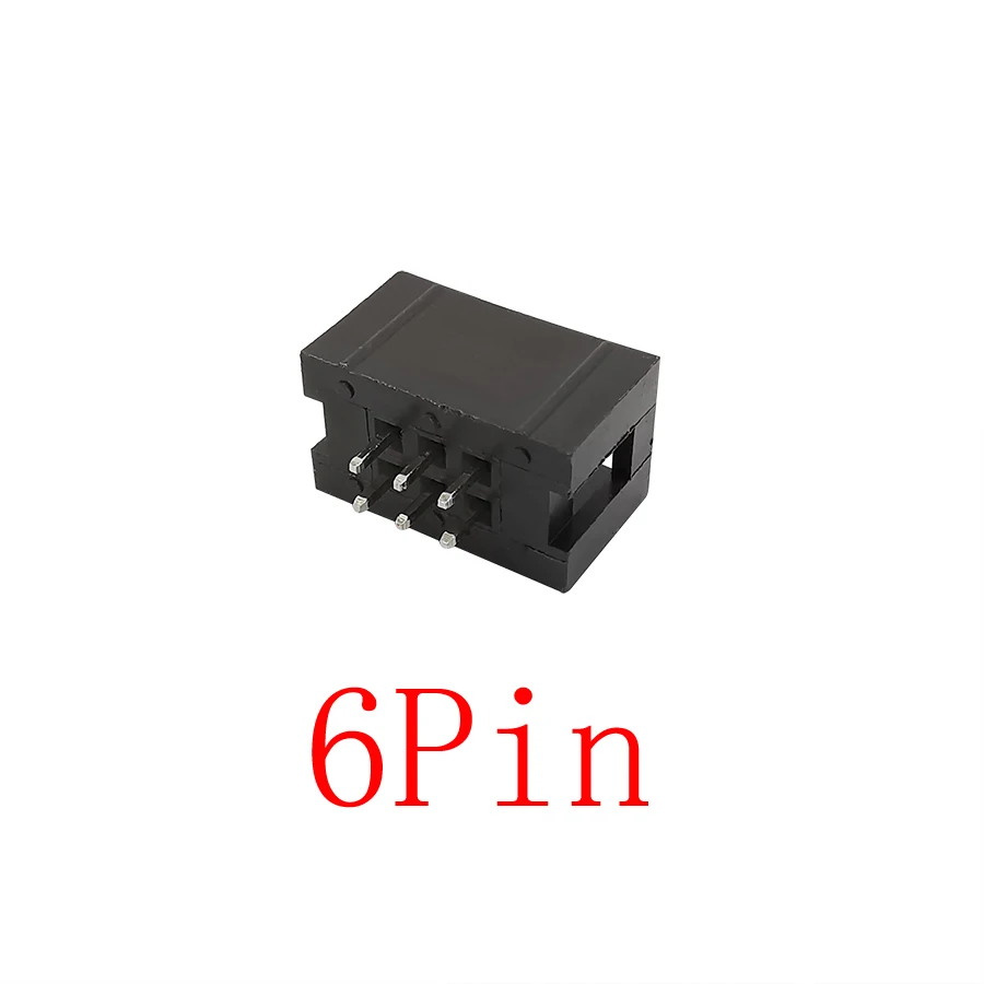 10 шт. DC3 2 54 мм Шаг IDC 6P ~ 50Pin JTAG разъем штырьковый прямой штырь в коробке PCB штыревой с