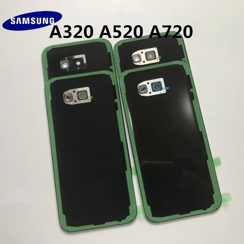 Оригинальное заднее стекло для SAMSUNG Galaxy A3/A5/A7 A320 A520 A720, заднее стекло, крышка задней двери, корпус, чехол, замена