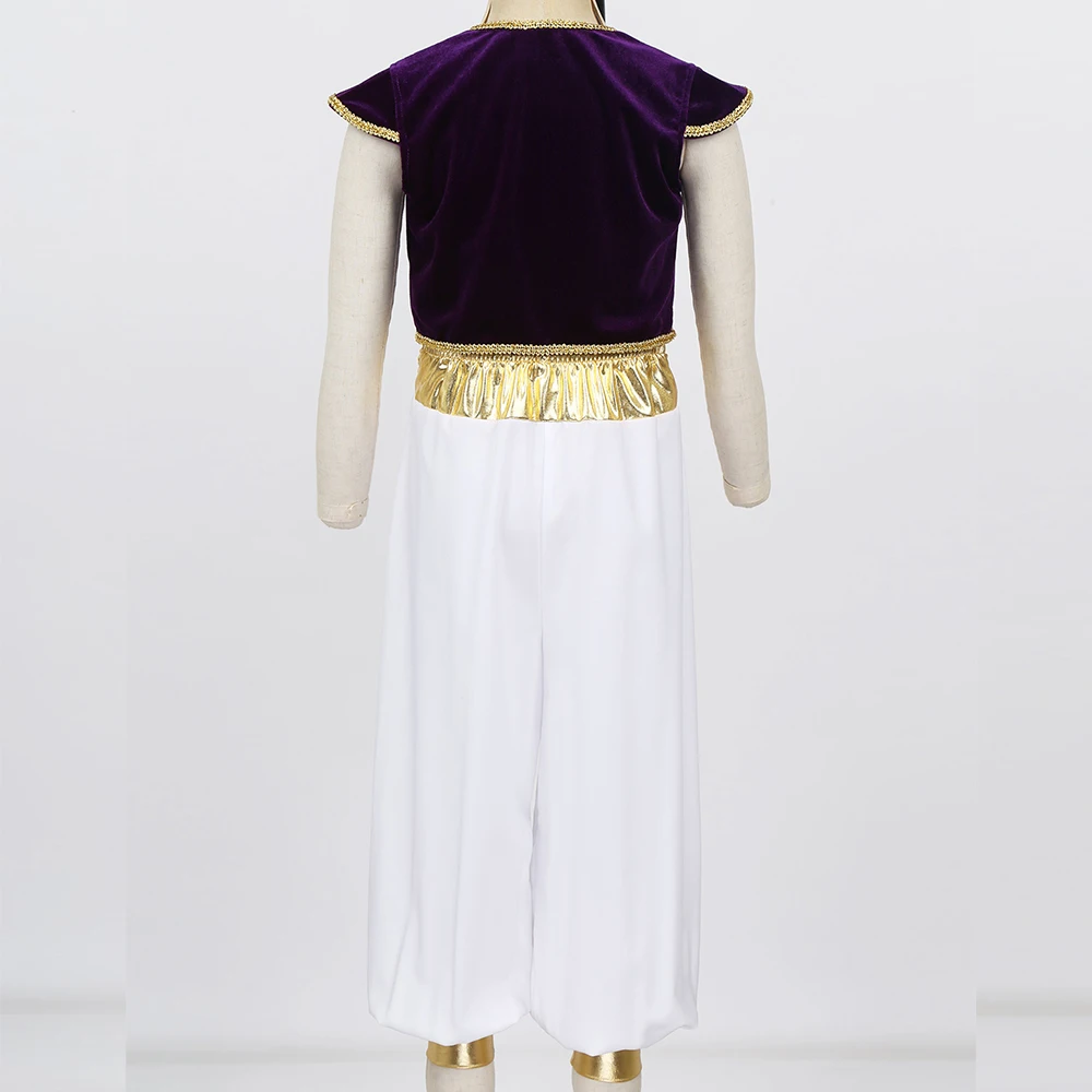 Костюм арабского принца для мальчиков жилет с рукавами-крылышками и штаны