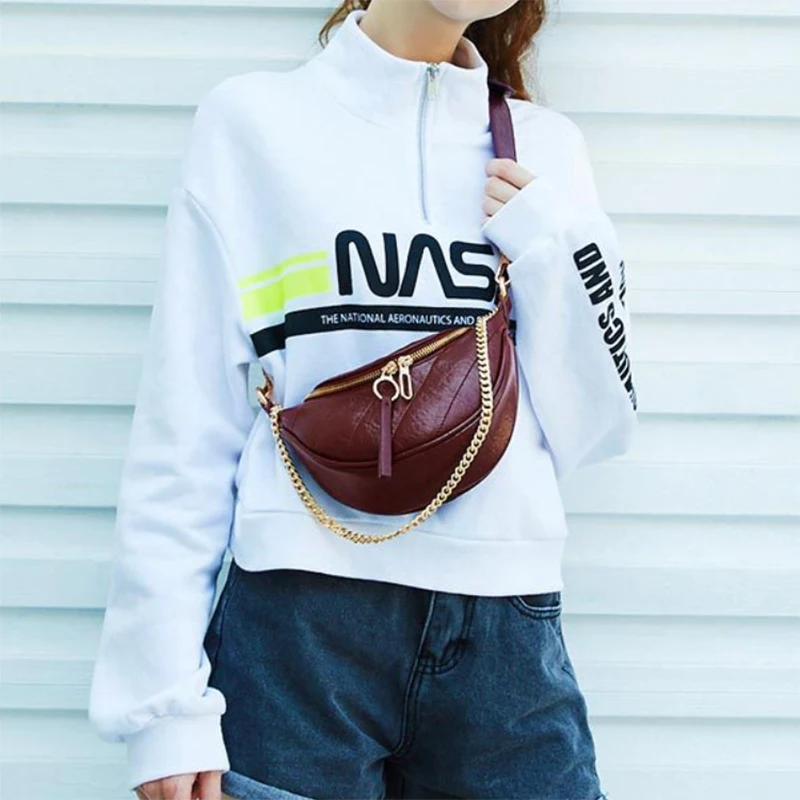 

Women's Handbags Sling Chain Casual Chest Satchel Shoulder Crossbody Mini Travel PU Bags Fashion