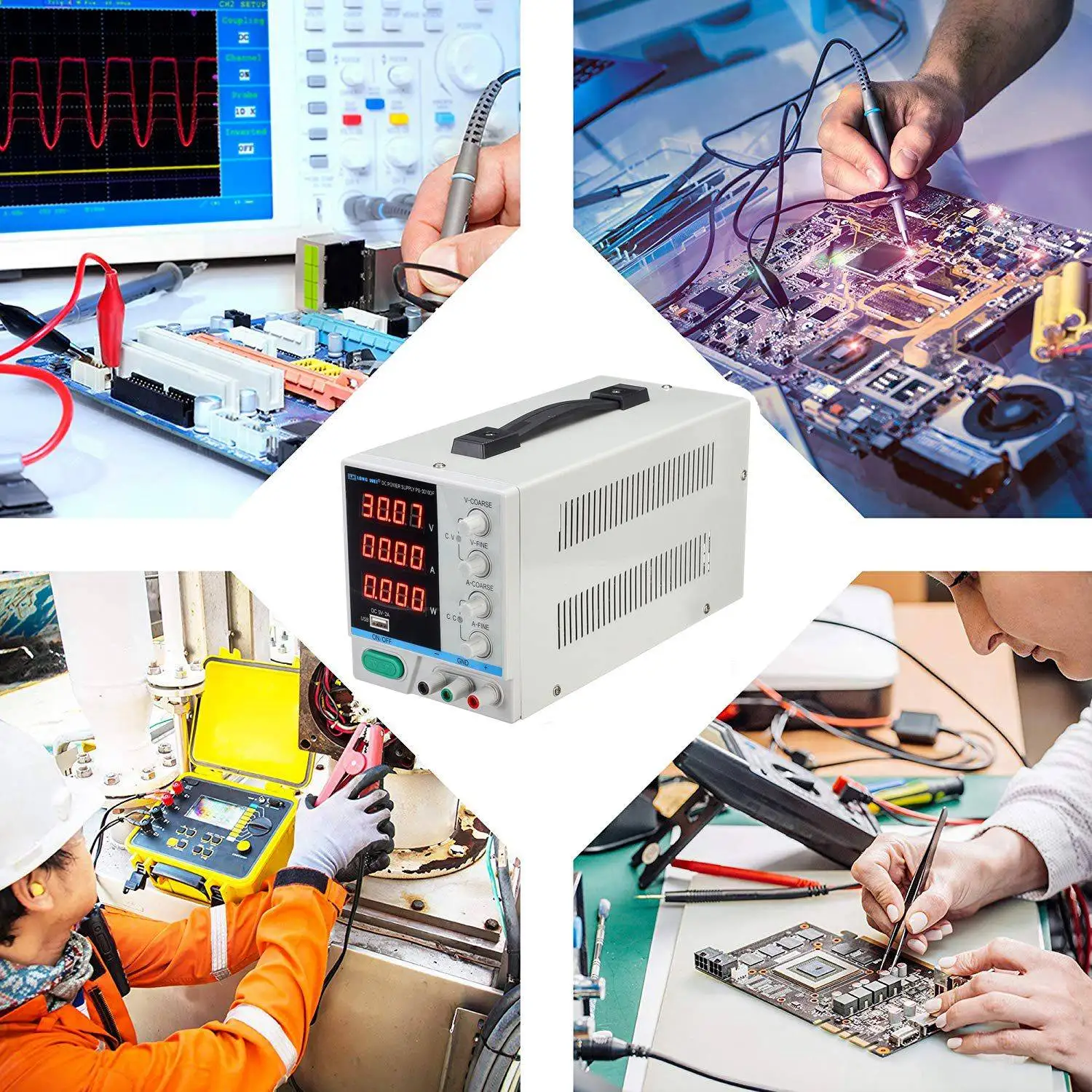 

High Precision High Power Adjustable LED Display Switching DC Power Supply 10V/220V0~30V 0~10A For Laboratory and Teaching
