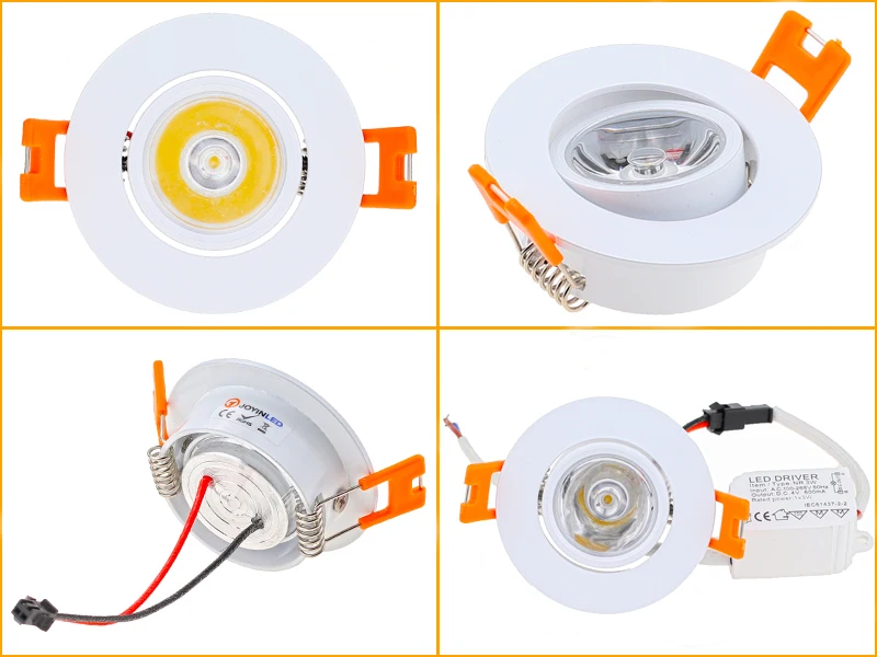 Алюминий круглый светодиодный Диммируемый потолочный светильник 3W AC90-260V DC12V Встраиваемый светодиодный точечный светильник светодиодный лампы вырез 50 мм с Драйвером
