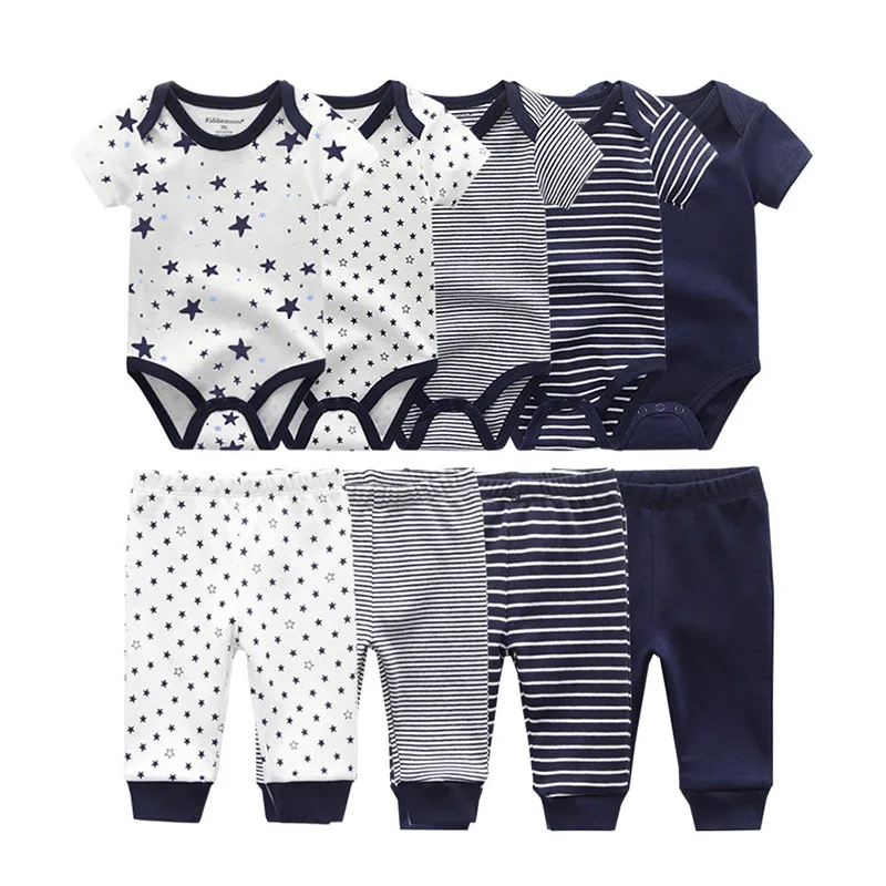 Новинка 9 шт./лот одежда для маленьких девочек мальчиков мягкие хлопковые