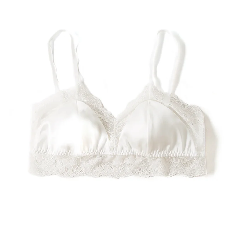 Бюстгальтер Бесшовный из натурального шелка Размеры S M L XL|bra strap|bra cheapbra cup size pictures |