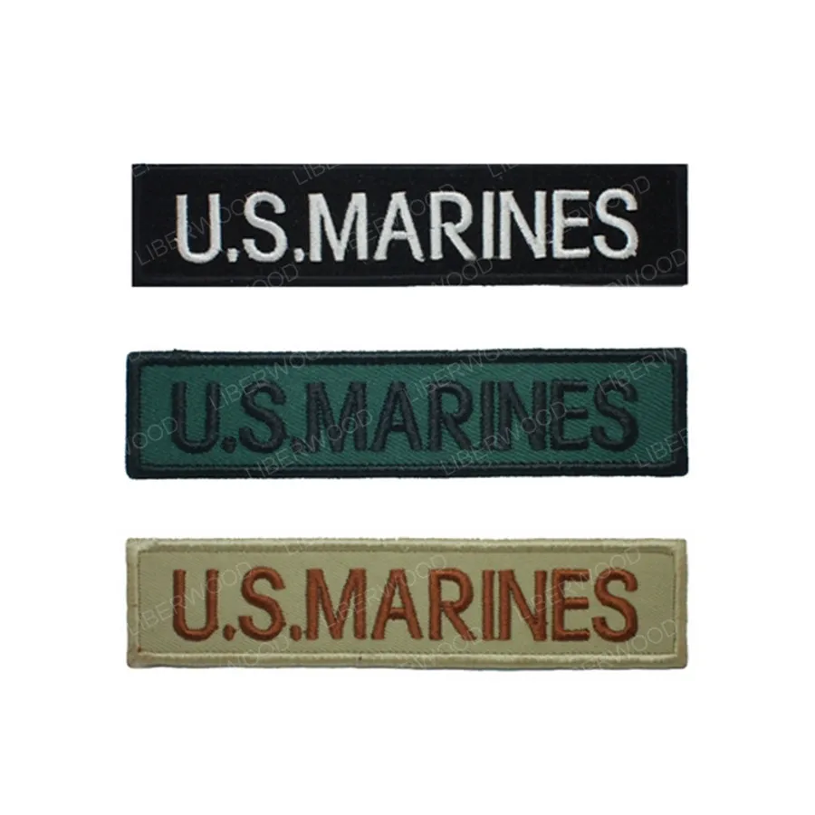 LIBERWOOD U.S. MARINES PATCH Tab США военный тактический патч с крючком Железный На нашивке