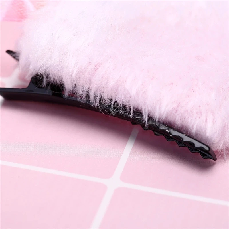 

1 Pair Cat Ears With Bell Hair Clip Fox Long Fur Hairpins Headwear Cosplay Anime Costume Halloween Party Gifts Hair Accessories