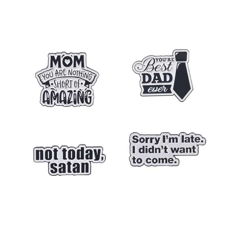 

Quote Enamel Pins "Sorry I'm Late. I Didn't Want To Come" Creative Slogan Denim Clothes Lapel Pins Fashion Jewelry Gifts