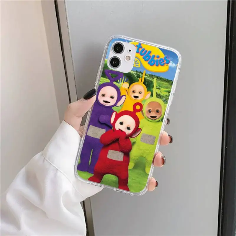 

cute cartoon Teletubbies Phone Case Transparent soft For iphone 5 5s 5c se 6 6s 7 8 11 12 plus mini x xs xr pro max