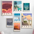 Планет шторм трек художественные принты в стиле ретро постер для путешествий минималистичное пространство пейзаж на холсте картина подарок для щек декор стен для комнаты дома