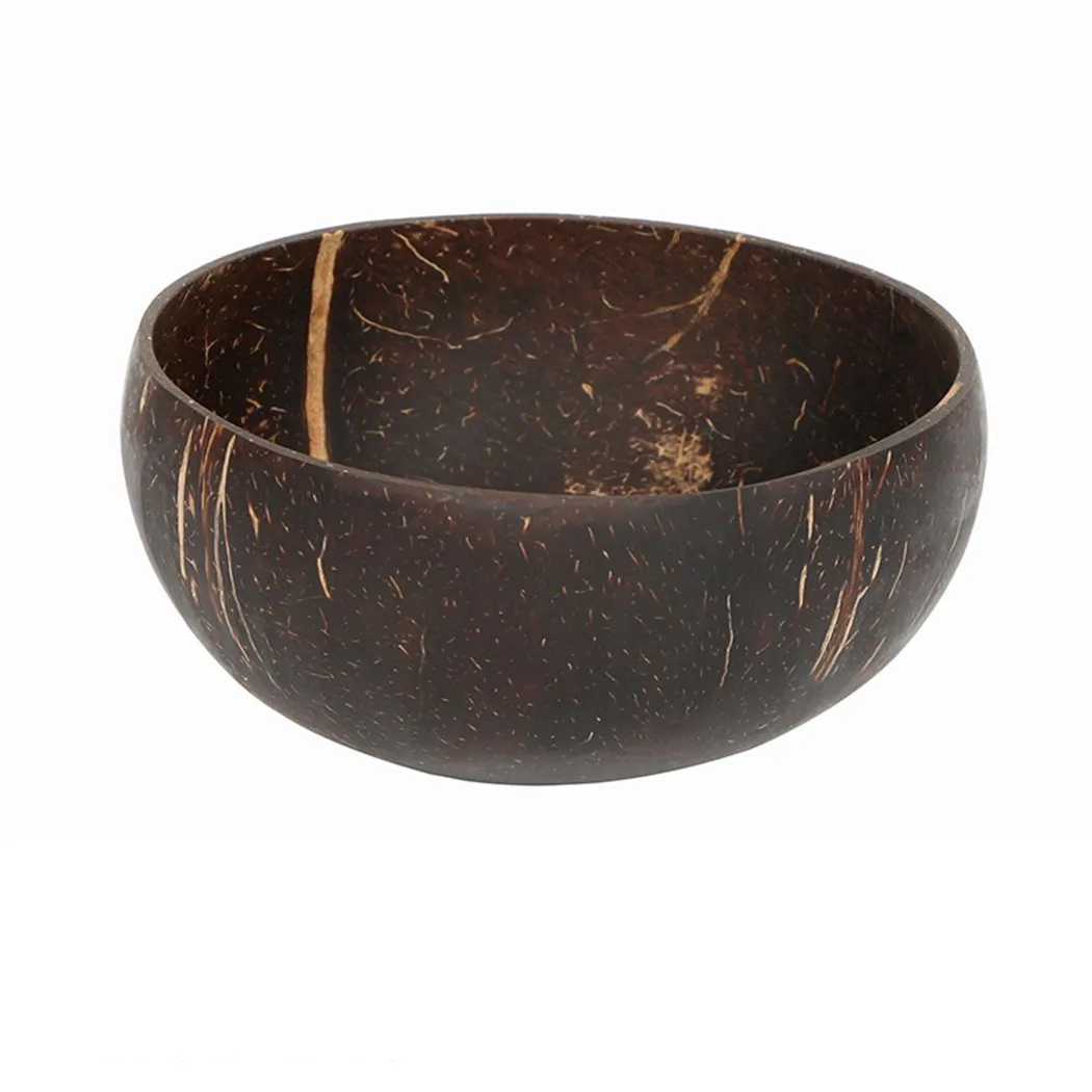 

Natural Coconut Round Bowl Handmade Kitchen Tableware 12 6cm/4.7 2.3 Inch Salad Noodles Smoothies and Wooden Roducts