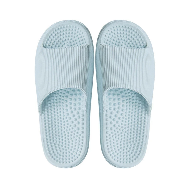 Women Low Heels Slippers Autumn Women Home Bathroom Non-slip Slippers Female Casual Outside Indoor Shoes Women Home Slippers - Цвет: Light blue
