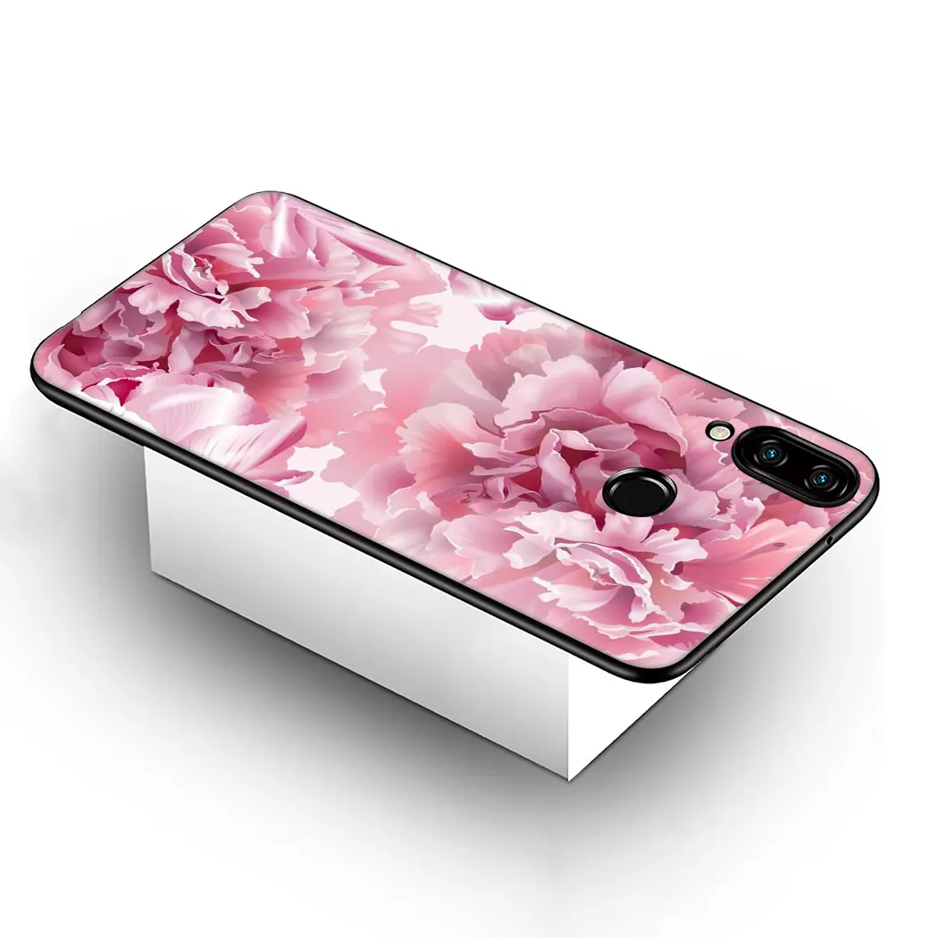 IYICAO Flower Pink Rose Peonies Soft Silicone Case for Huawei Mate 20 10 Lite Pro Nova 5i 4 3i 3 2i 2 |