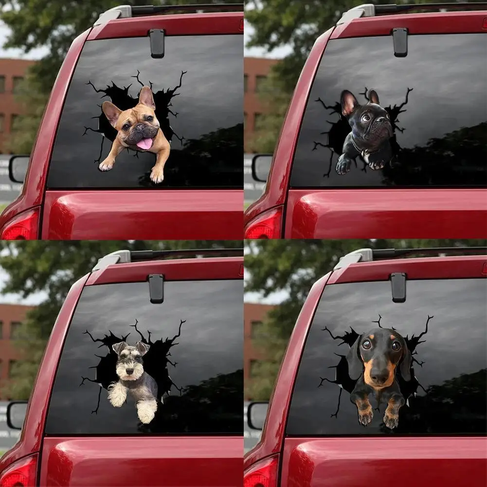 3D Скелет Череп/курица/Кот/стикер на машину с собакой мультфильм автомобиль