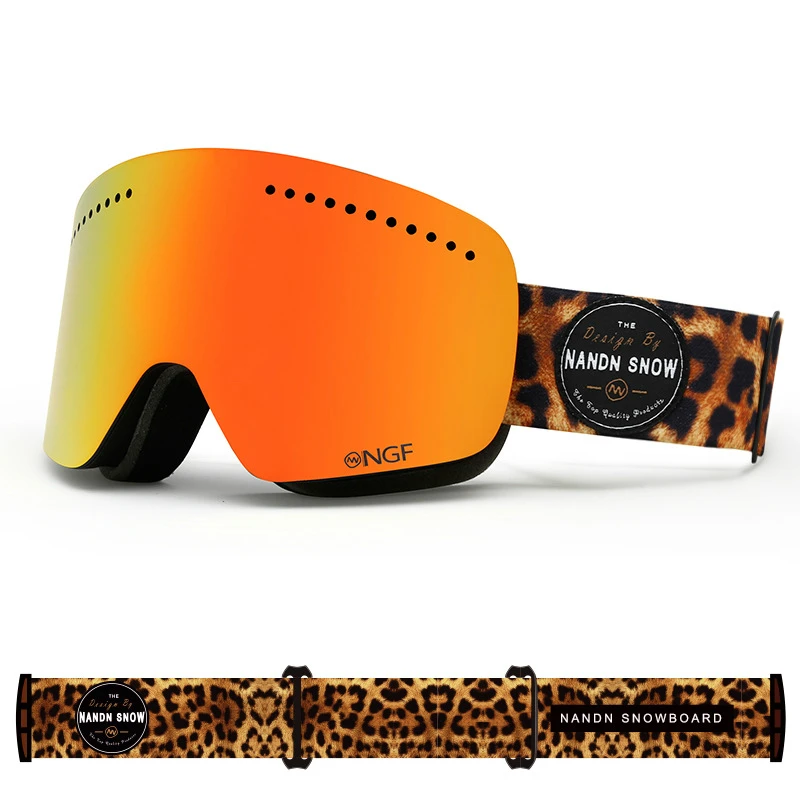 Новые стильные зимние женские лыжные очки с двойной защитой UV400 противотуманная