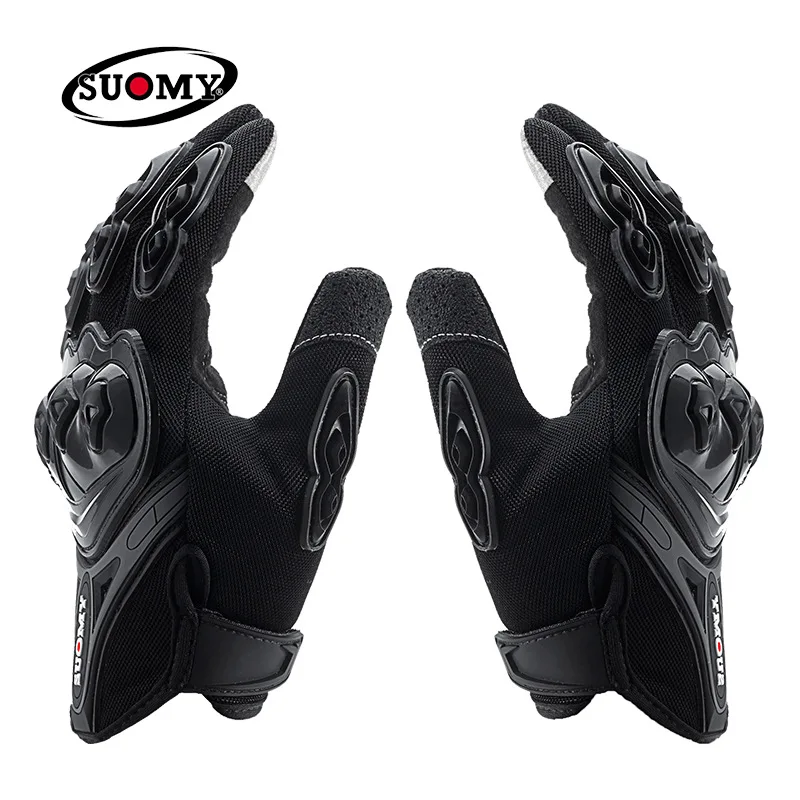 

Motorcycle Full Finger Summer Gloves Touch Screen Four Seasons Riding Locomotive Rider Anti-drop Cross-country Gloves Men