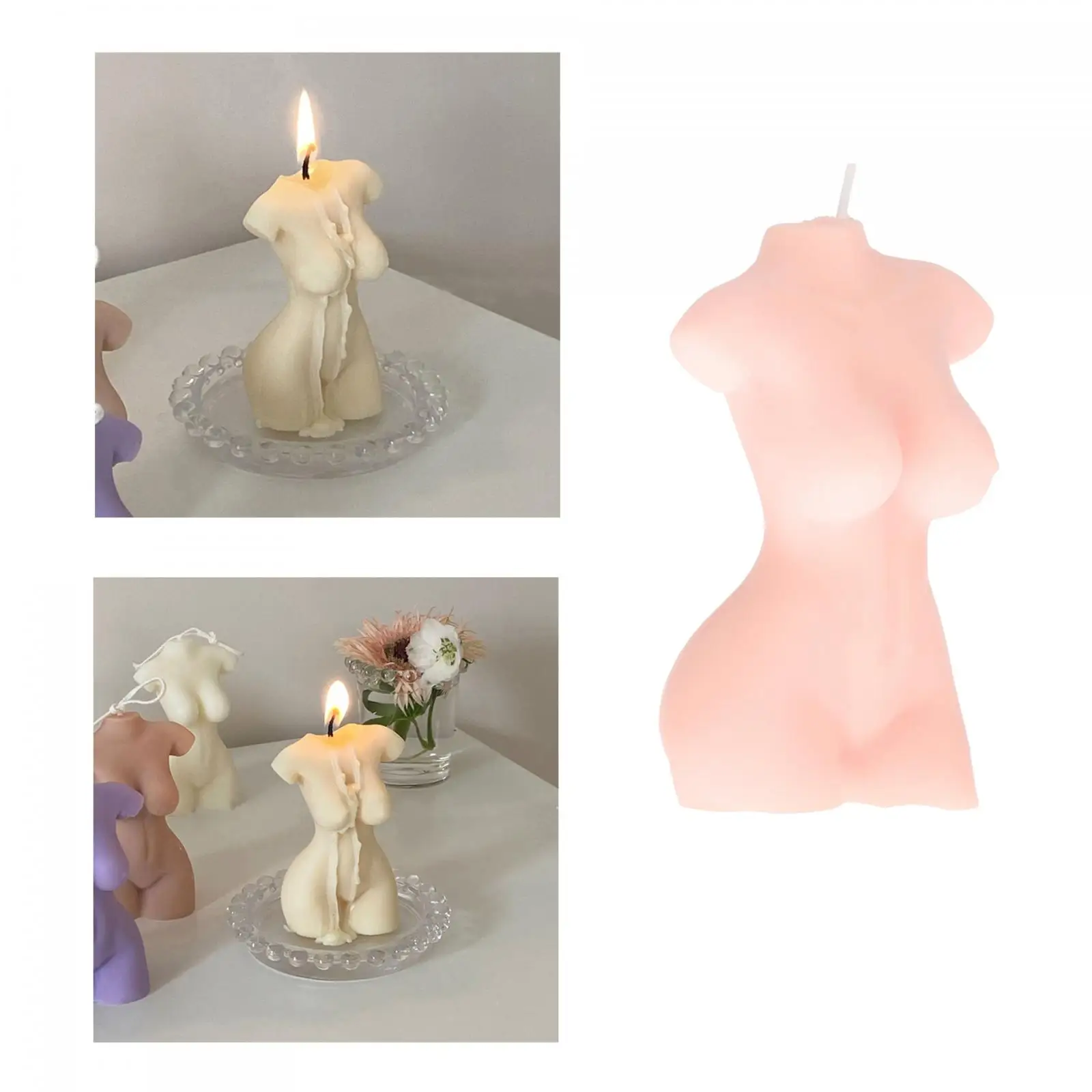 

3D Human Female Naked Body Women Candle Relaxing Scented Statue Candle Fragrance Candle Home Bedroom Decor