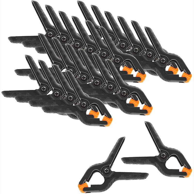 

24X Spring Clamps, Plastic Glue Clamps For Universal Use In The Home, Workshop, Photography Or Model Making