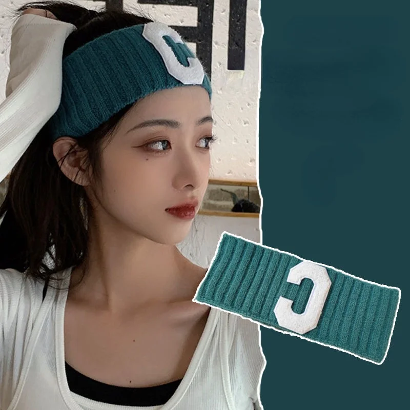 

Hair Hoop Wool Elastic Face Washing Headband Wear Wide Edge Knitted Headband Tide Autumn and Winter Sweet Cool Hair Accessories
