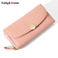fashion stone pattern long wallets womens summer soft pu leather card holder bags wallet high quality cluth bags female purse