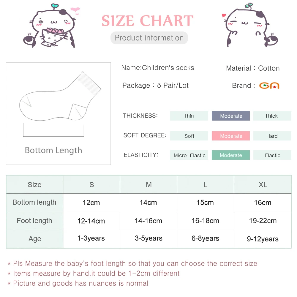 Calcetines de algod&oacute;n con dibujos animados para ni&ntilde;o y ni&ntilde;a, medias de malla transpirables para ni&ntilde;os de 1 a 12 a&ntilde;os, 5 par/lote, novedad de verano CN-5