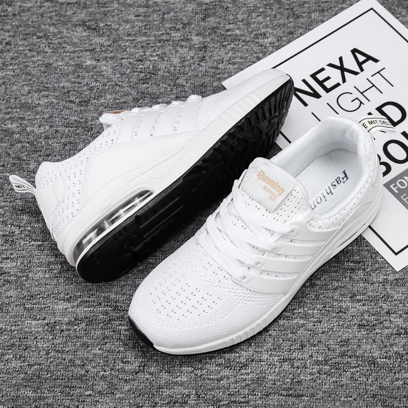 Mens Running Shoes Womens Cushioning Breathable Shoes Couple Air Cushion Sneakers Comfortable Sports Fashion Shoes Pink