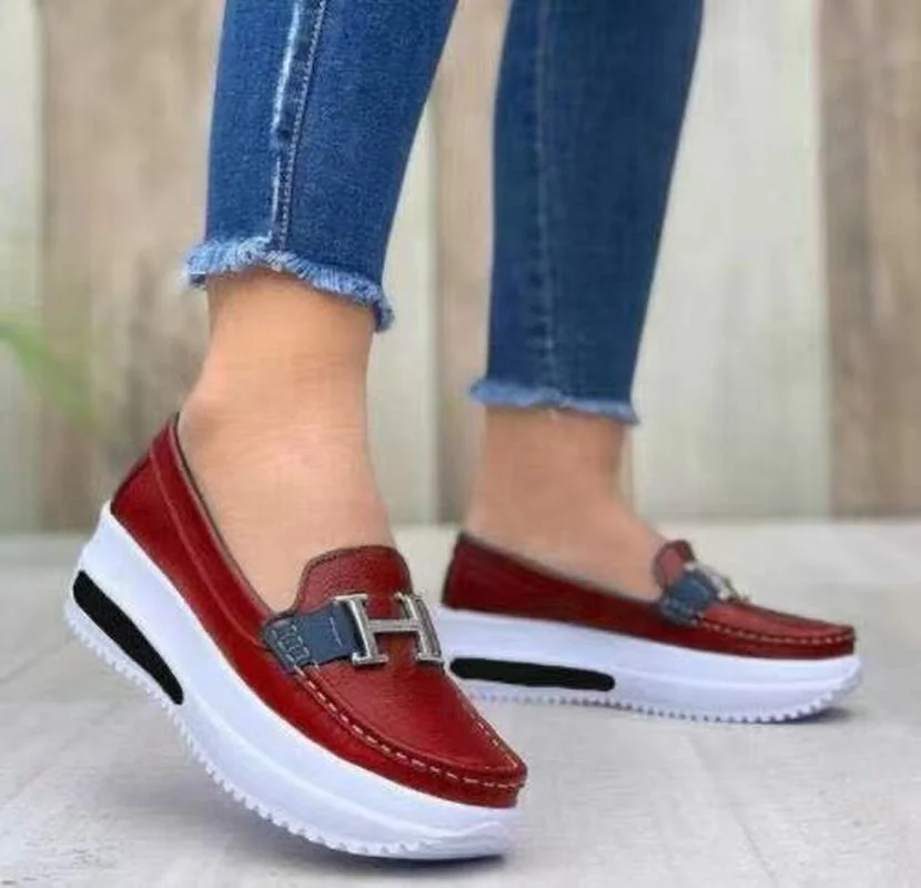 

Women's Loafers 2021 Autumn New Thick-soled Lazy Shoes Outdoor Comfortable Casual Shoes Luxury Brand Designer Women's Shoes