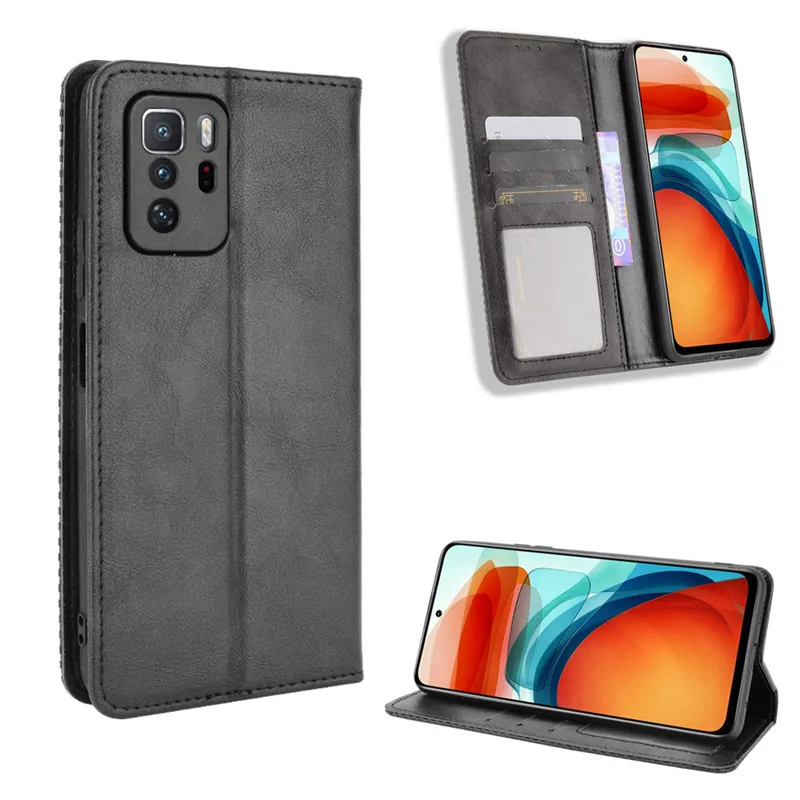 

Suitable for Xiaomi POCO X3 GT flip magnetic protective case Suitable for Redmi note10pro 5G China mobile wallet protective case