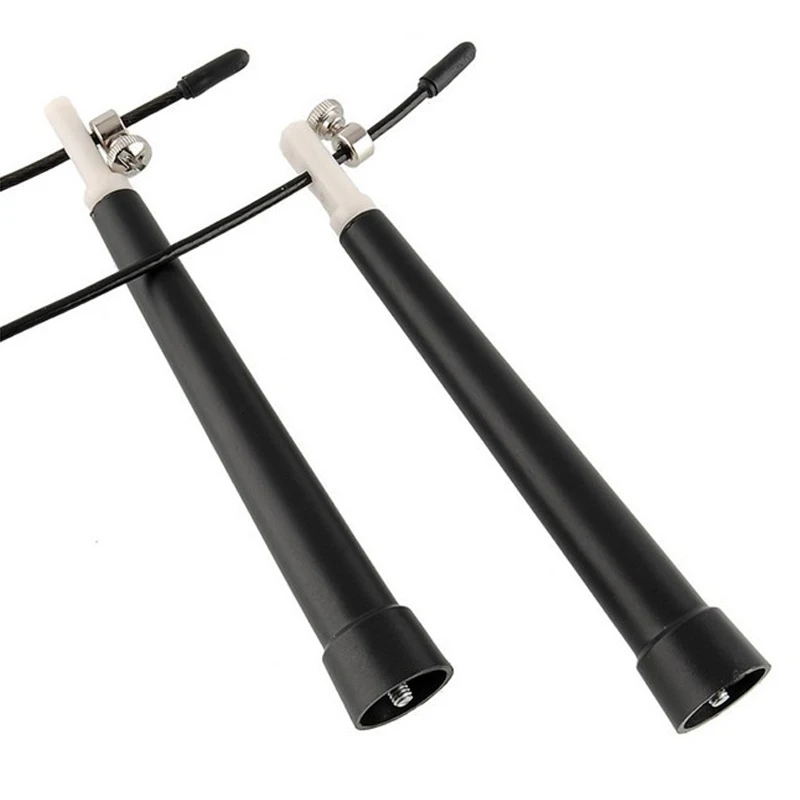 Скакалка с пластиковой ручкой регулируемый трос стальная проволока быстрая