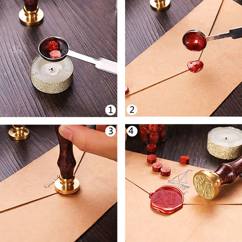 Ретро 26 букв A Z восковая печать Печать Алфавит буквы деревянный штамп Винтажный