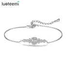 LUOTEEMI корейский новый дизайн модные ювелирные изделия прозрачный CZ цирконий Регулируемый Женский браслет для выпускного вечера рождественские подарки Оптовая продажа товара