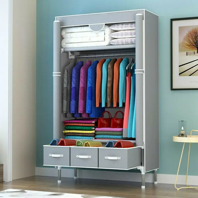 

Closet Bedroom Cabinet Wardrobe Home Storage Furniture Dustproof Waterproof