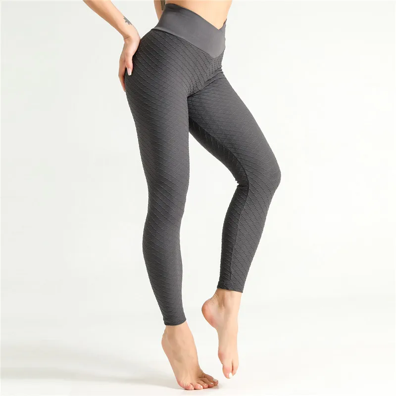Леггинсы женские с эффектом пуш-ап и высокой талией нейлоновые дышащие пикантные