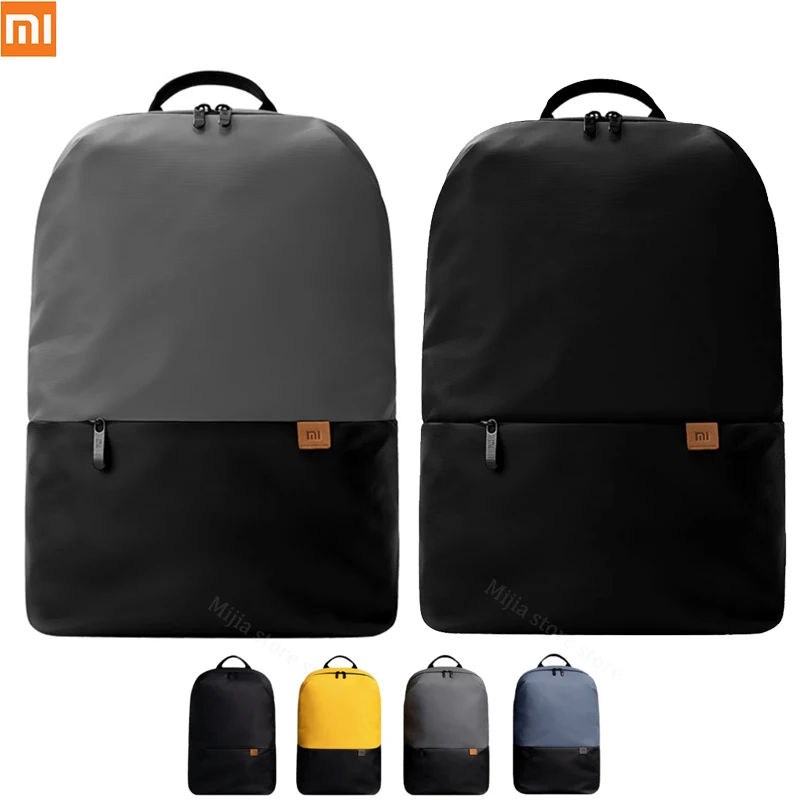 Xiaomi Простой повседневный рюкзак 20L большой емкости 450g супер легкий инновационный водонепроницаемый боковые карманы рюкзак для ноутбука