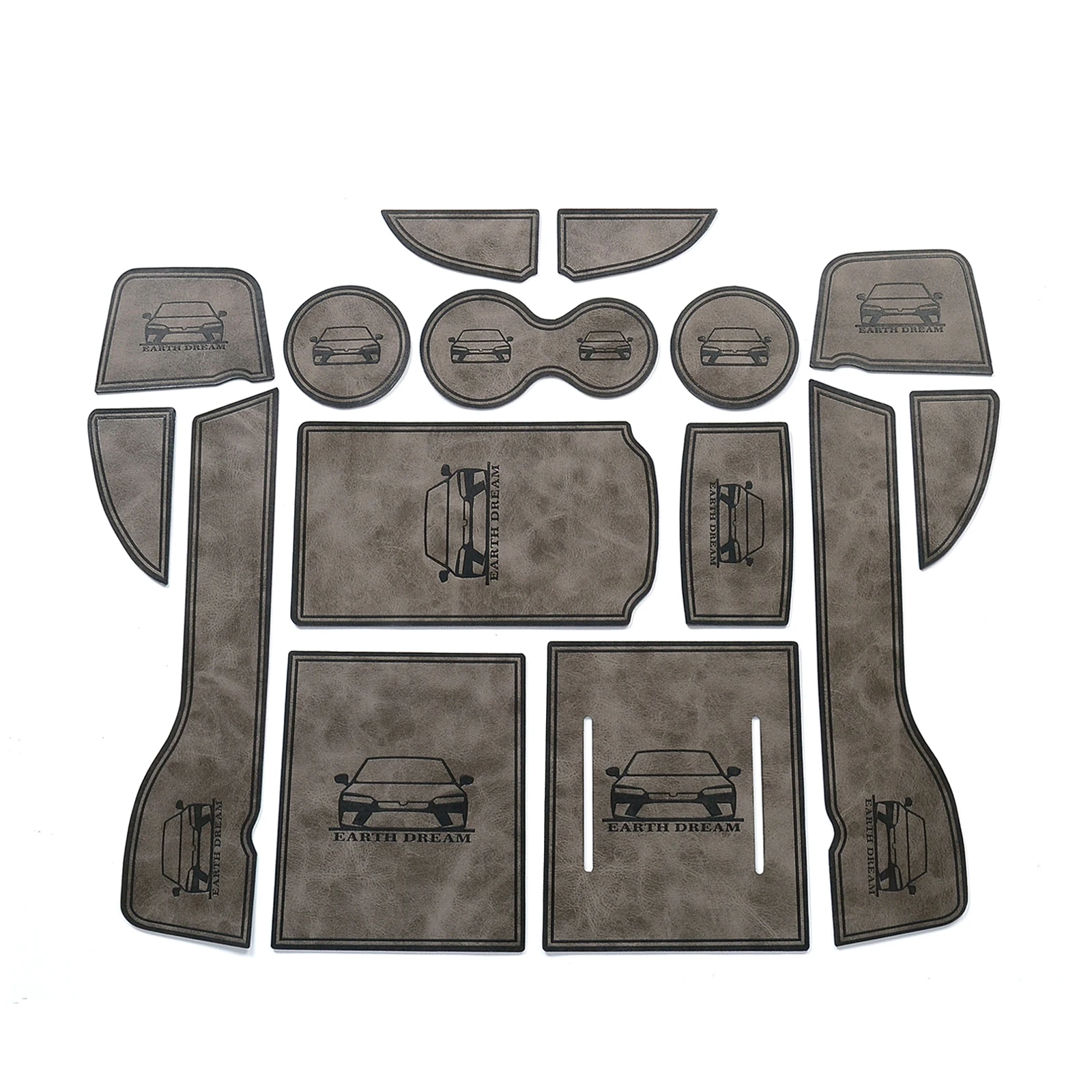 

Cortex Cup Holder Door Decoration Mat Fit For for Honda Civic 2022 11 Leather Slot protect Pad Interior Accessories