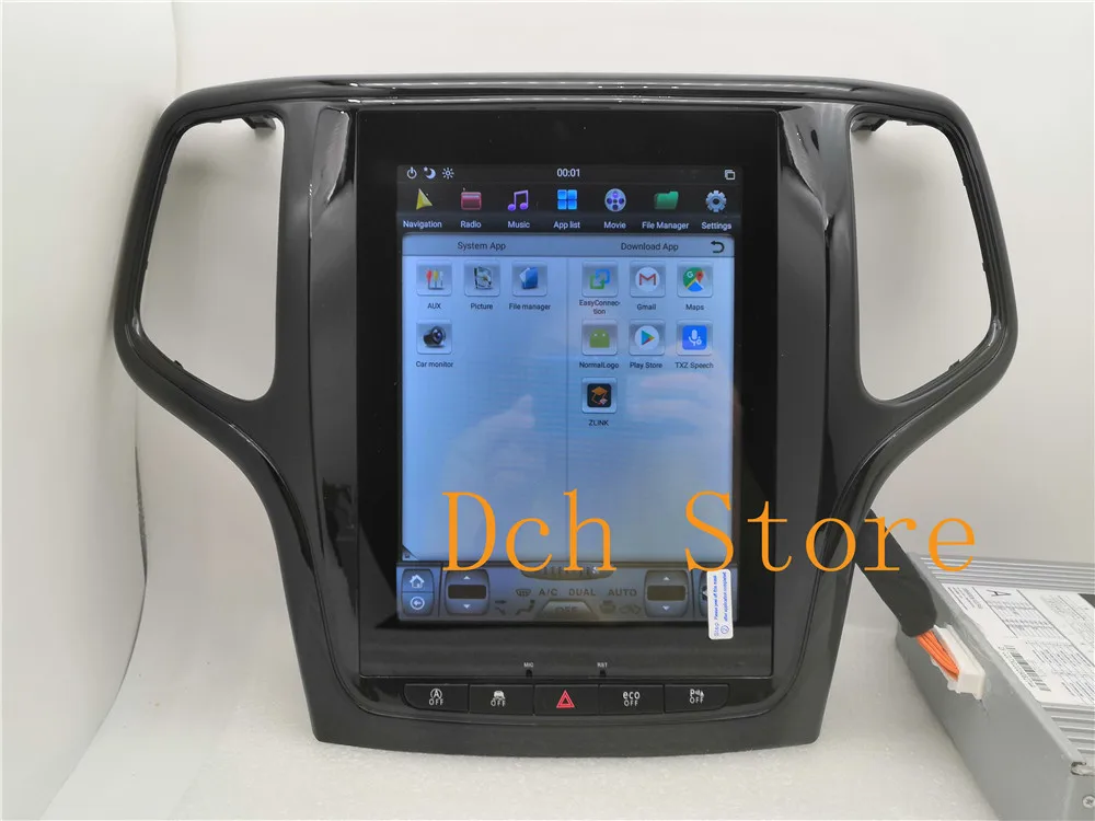 10,4 дюймов вертикальный экран Tesla стиль Android 8,1 автомобильный DVD gps плеер для Jeep Grand Cherokee 2012- px6 carplay радио navi