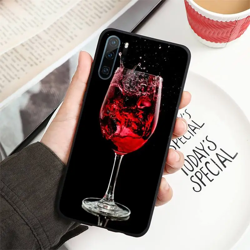 

Red wine Phone Case For Huawei honor Mate P 9 10 20 30 40 Pro 10i 7 8 a x Lite nova 5t