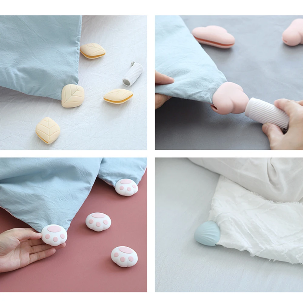 4 шт. магнитный лист фиксированный зажим держатель для одеяла силиконовый чехол