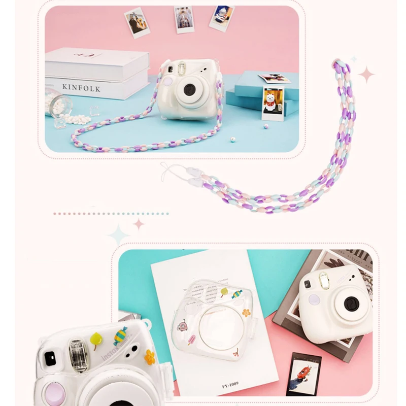 Оригинальная фотокамера Fujifilm Fuji Instax Mini 7 + с мгновенной съемкой розовый синий цвет
