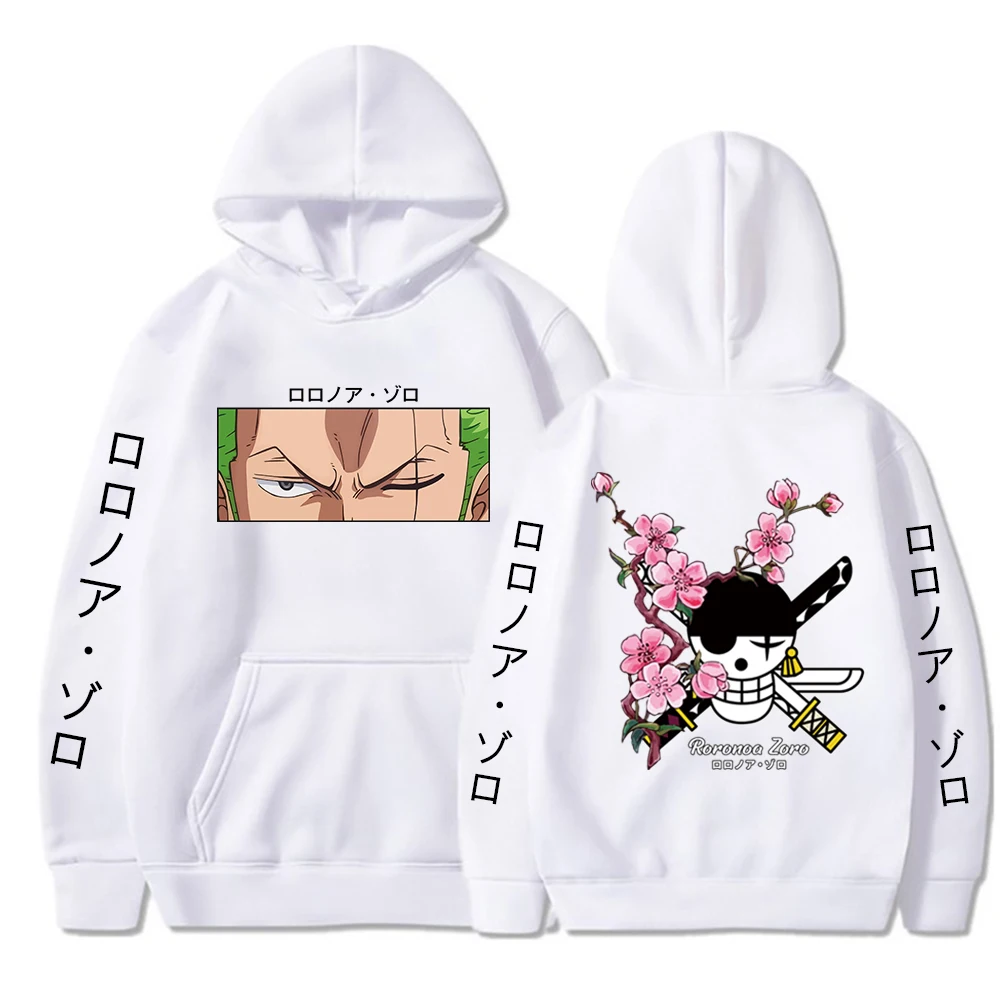 

Hot One Piece Anime Hoodie Roronoa Zoro Print Pullover Tops Long Sleeve Loose Casual Fashion Uniex Anime Hoodie Streetwear