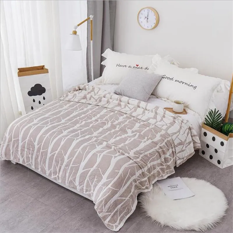 4 слоя бамбуковое хлопковое газовое покрывало для кровати детское одеяло Диван