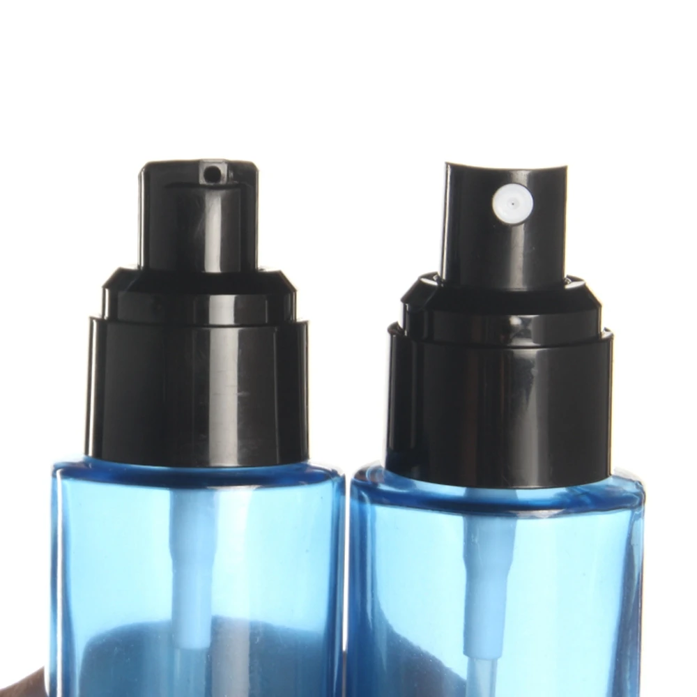 Mist Spray/Lotion Pump with Bottle,60ml Blue Glass Container