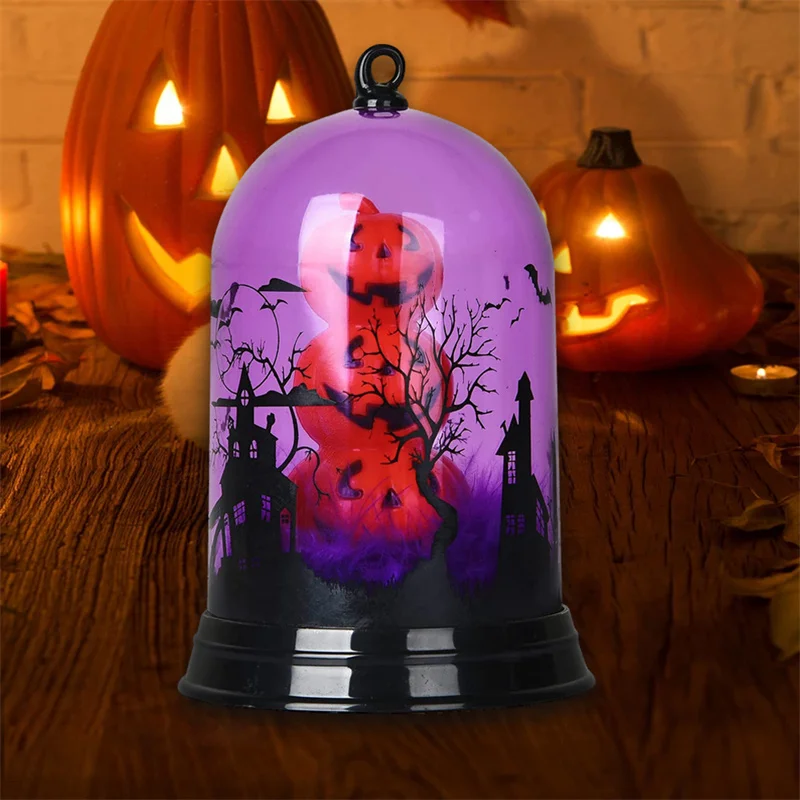 

Halloween Pumpkin Lantern LED Scene Ghost Cat Lampshade Witch Black Cat Decoration Home Desktop Ornaments Xmas Decoration