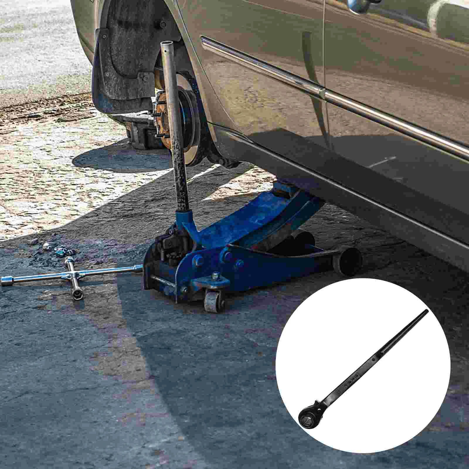 

Ratchet Wrenches Pointed Tail Wrench Black Ratchet Spanner for Repairing